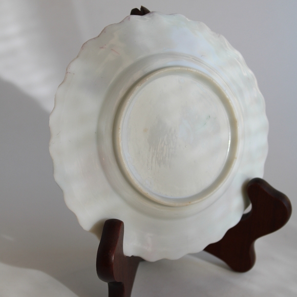 Floral Hand-Painted Decorative Plate with Gold Accents - Picture 3 of 9